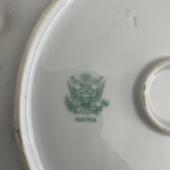 Antique M.Z. Austria Embossed Porcelain Plate – Pink Roses & Gold Trim – c.1 - Picture 5 of 5